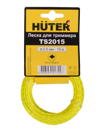 Леска Huter TS2015 для триммера, 2 мм, витой квадрат Леска Huter TS2015 для триммера, 2 мм, витой квадрат